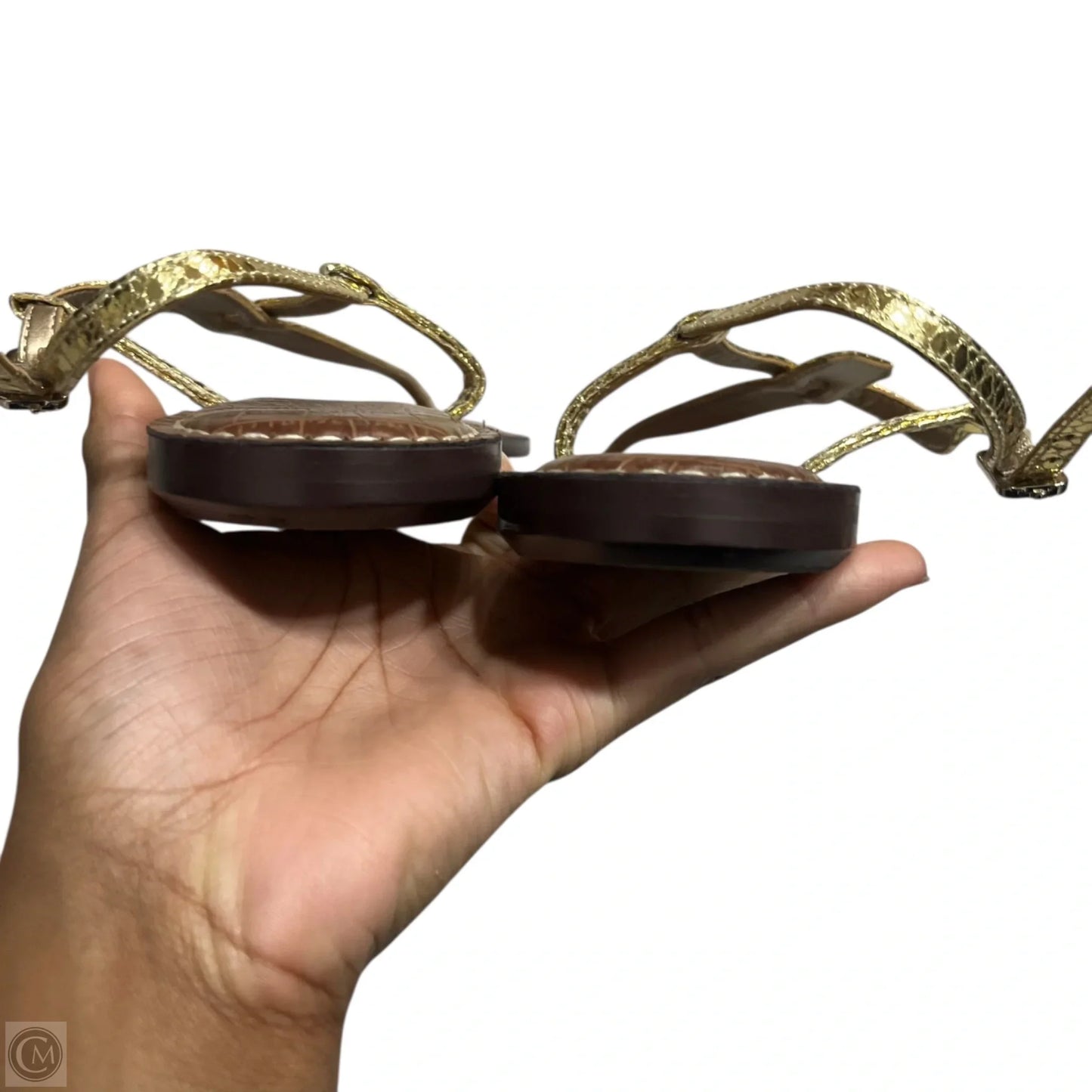 Sandals Flats By Sam Edelman In Gold, Size: 8