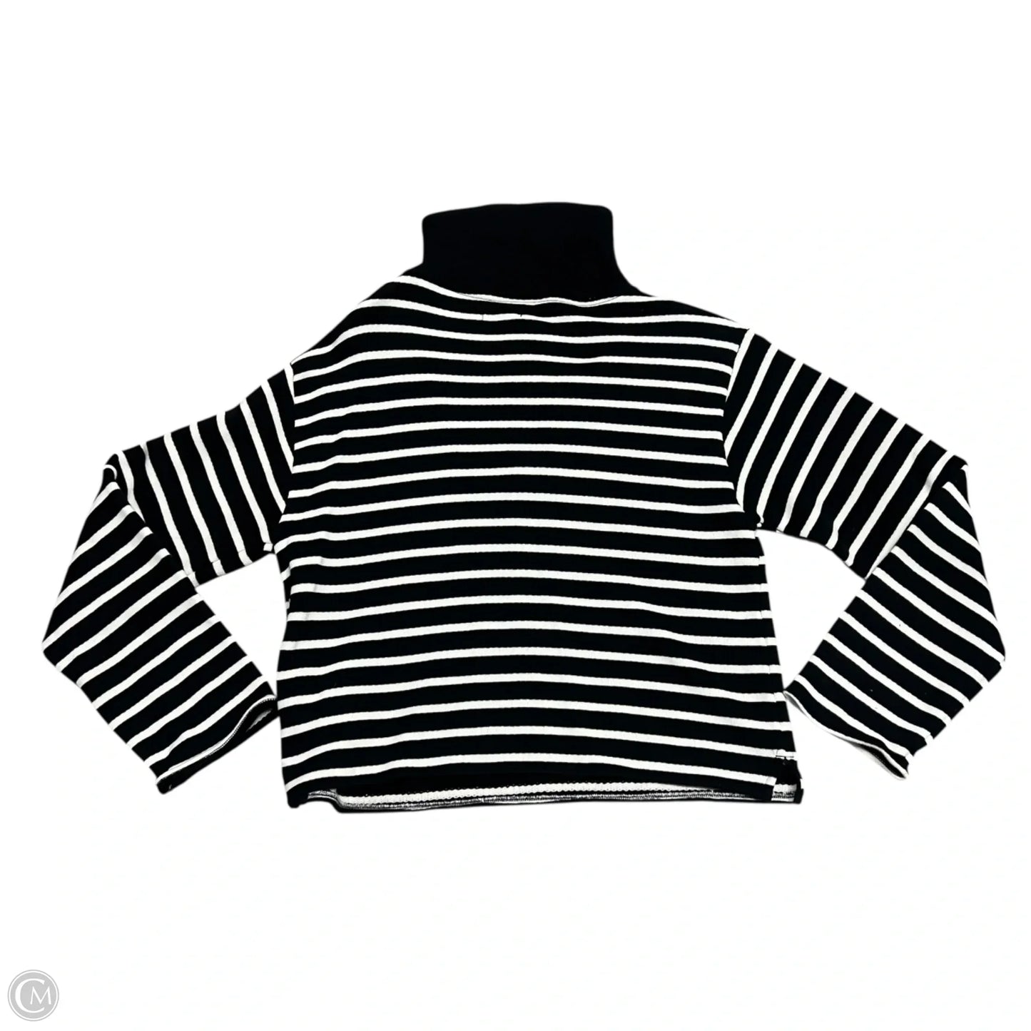Sweatshirt Collar By J. Crew In Black & White, Size: M