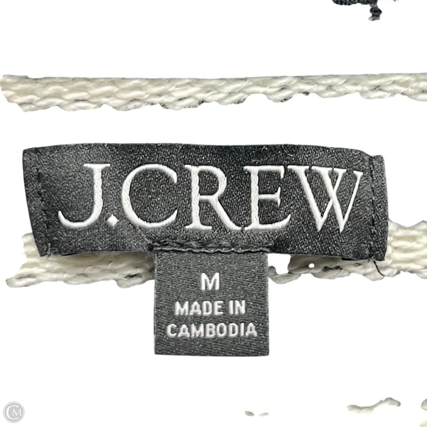 Sweatshirt Collar By J. Crew In Black & White, Size: M