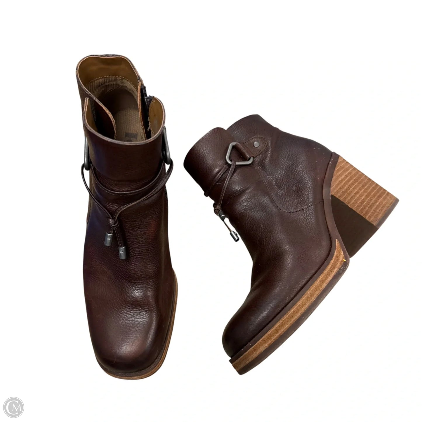 Boots Ankle Heels By Korks In Brown, Size: 7.5