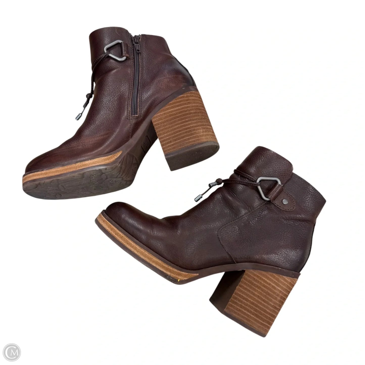 Boots Ankle Heels By Korks In Brown, Size: 7.5