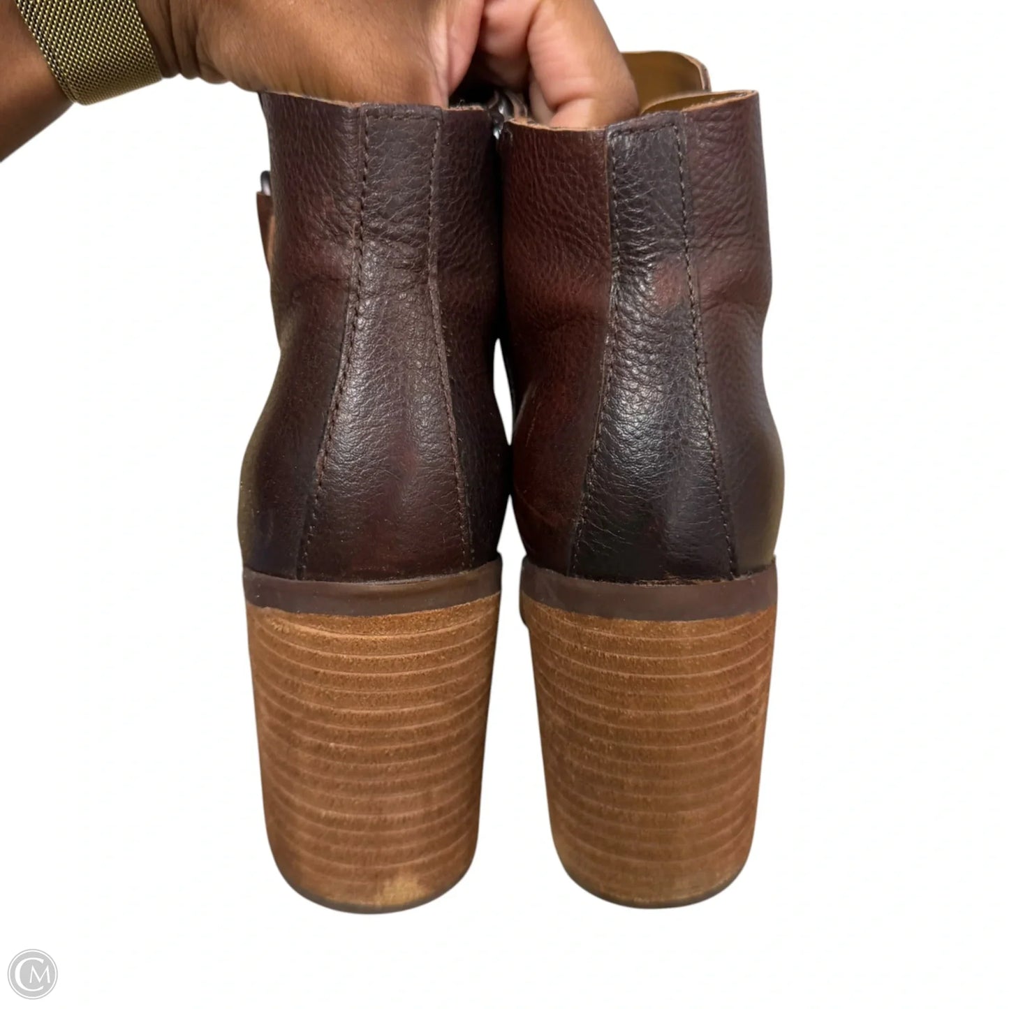 Boots Ankle Heels By Korks In Brown, Size: 7.5