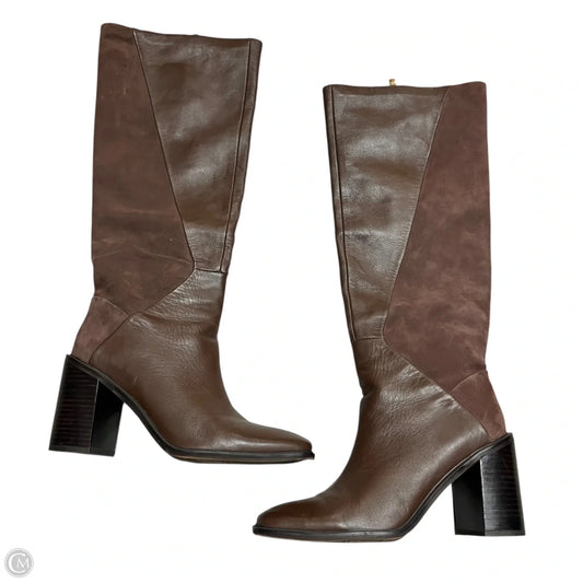 Boots Knee Heels By Franco Sarto In Brown, Size: 8