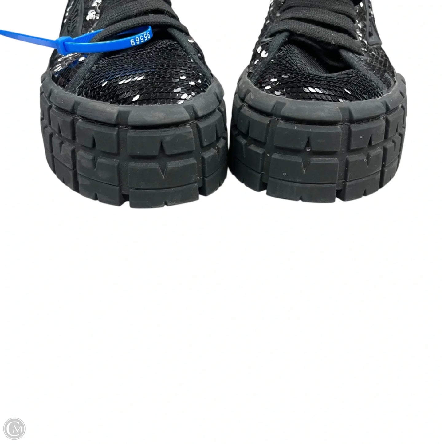 Shoes Luxury Designer By Prada In Black, Size: 8.5