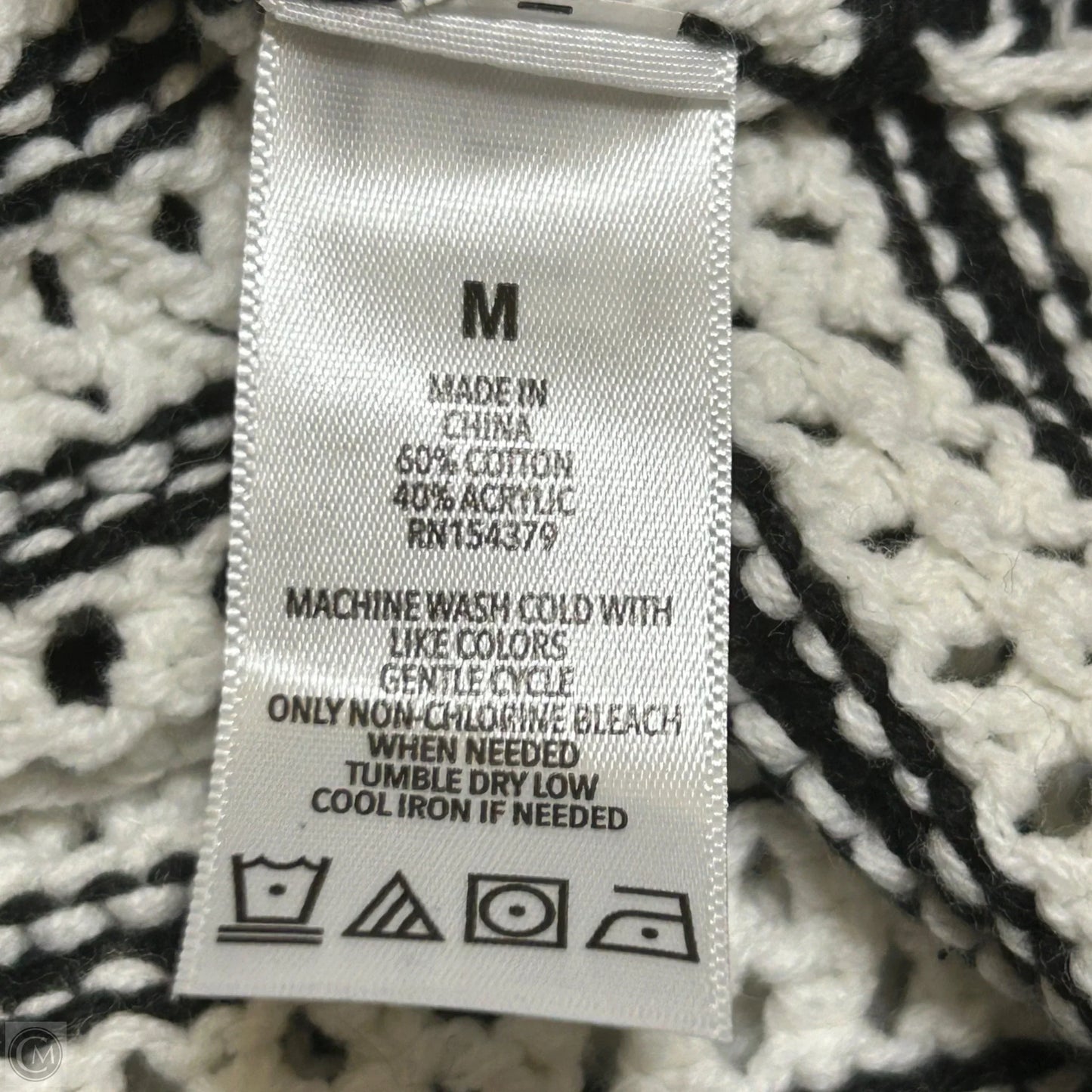Sweater By Aeropostale In Black & White, Size: M