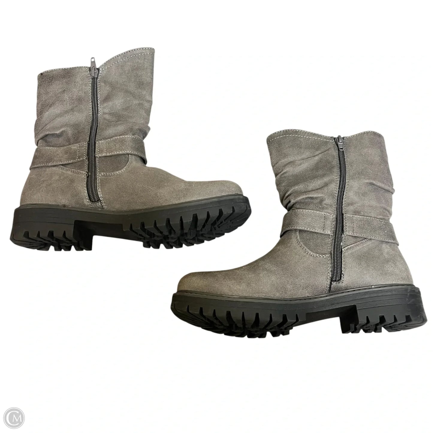 Boots Ankle Heels By Cliffs By White Mountain In Grey, Size: 8.5