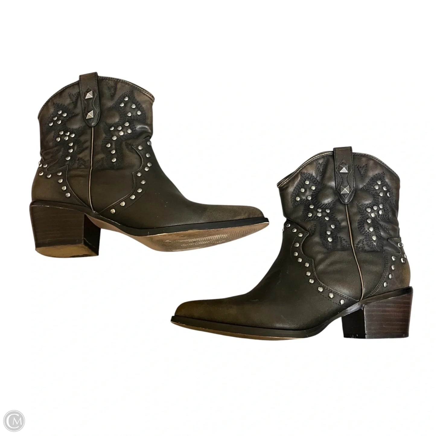 Boots Ankle Heels By b-52 by bullboxer In Black & Silver, Size: 9