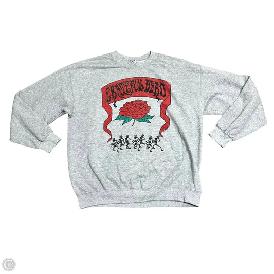 Sweatshirt Crewneck By Junk Food In Grey & Red, Size: M