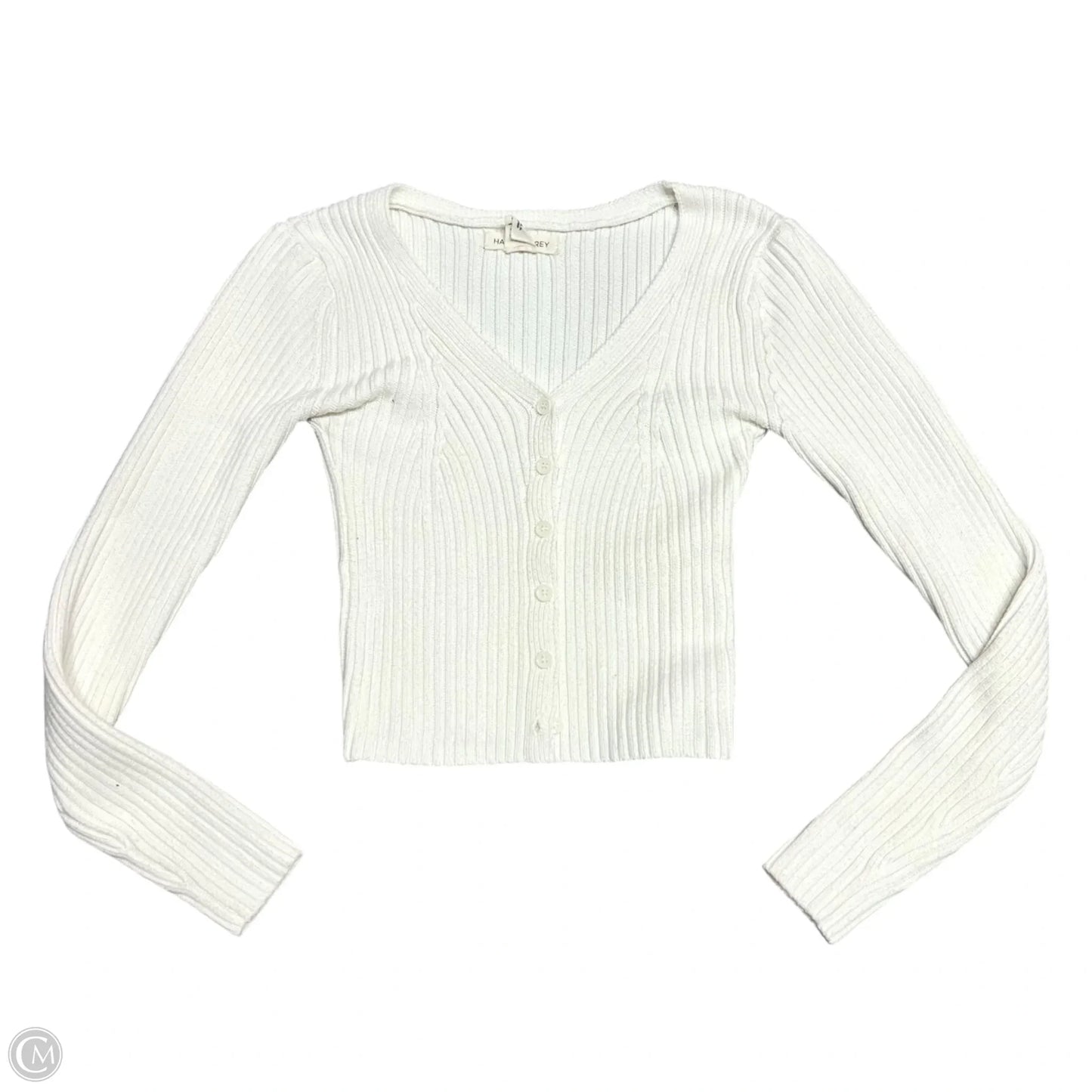 Sweater Cardigan By Happily Grey In Cream, Size: S