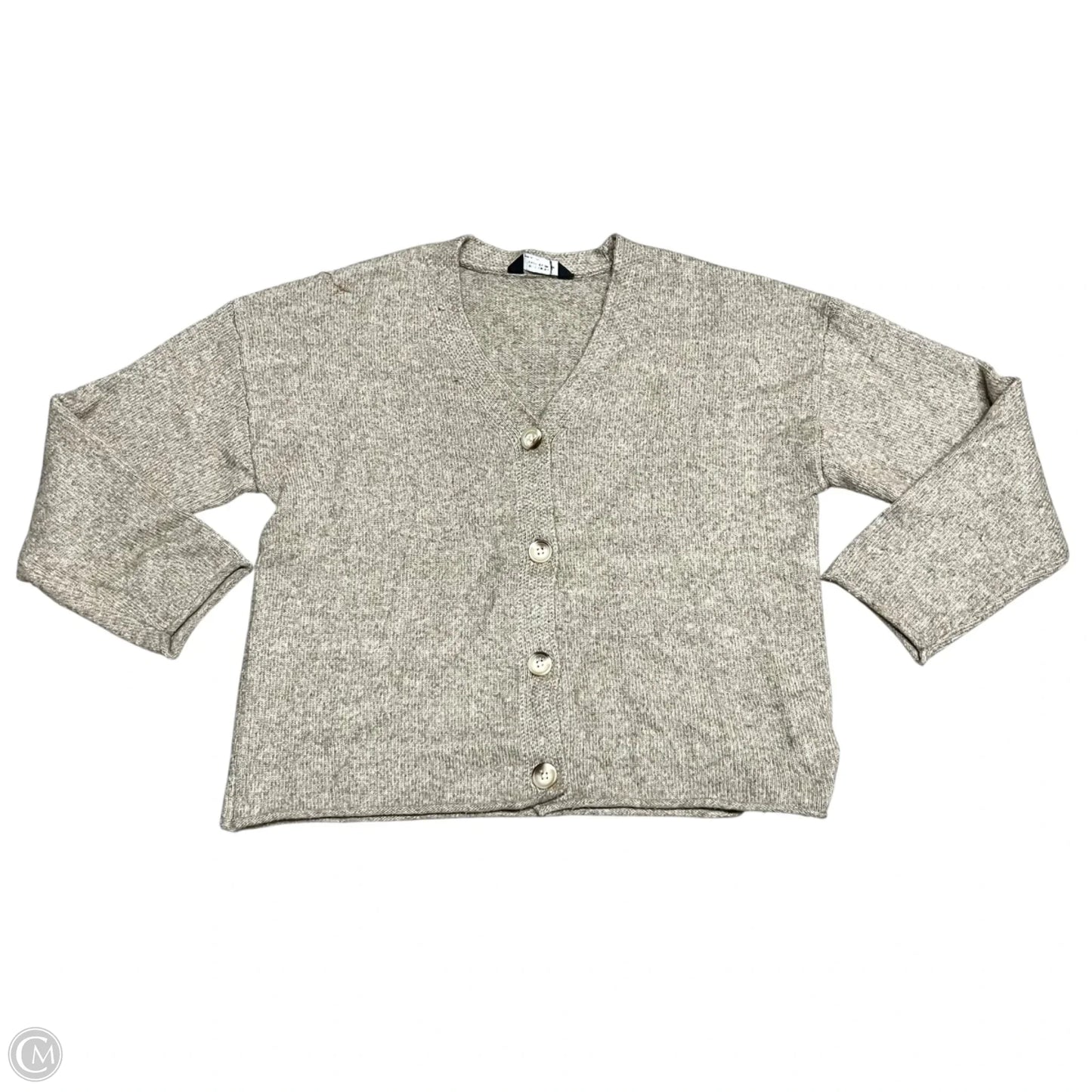 Sweater Cardigan By Members Mark In Tan, Size: L