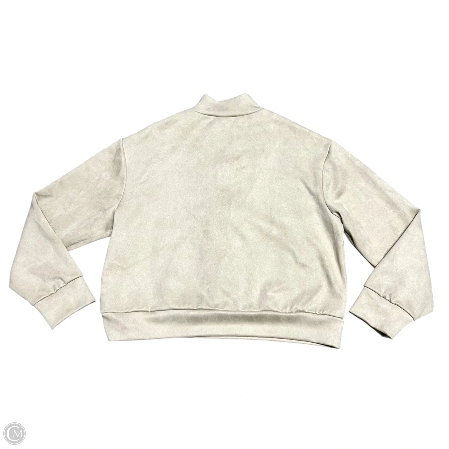 Sweatshirt Hoodie By Tahari In Tan, Size: L