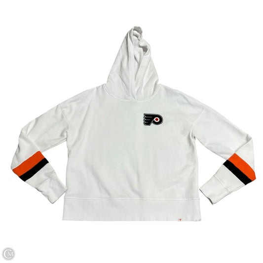 Sweatshirt Hoodie By Fanatics In Orange & White, Size: M