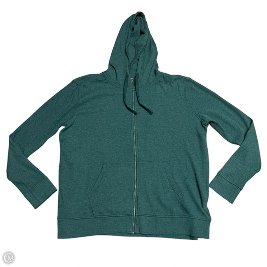 Sweatshirt Hoodie By Eddie Bauer In Green, Size: Xl