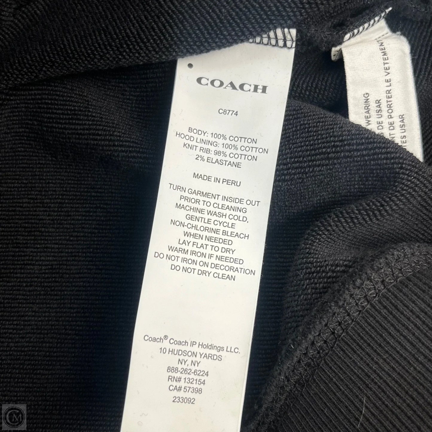 Sweatshirt Designer By Coach In Black & Brown, Size: M