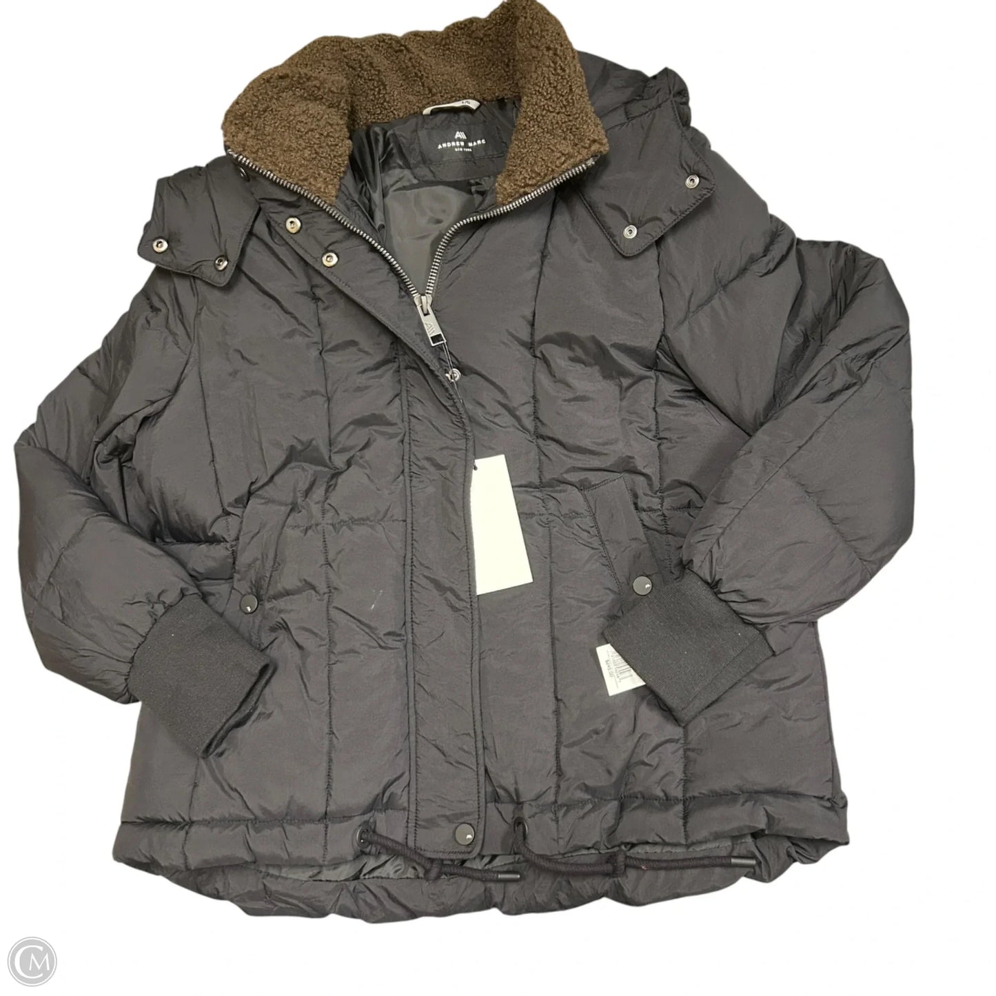 Coat Puffer & Quilted By Andrew Marc In Black, Size: L