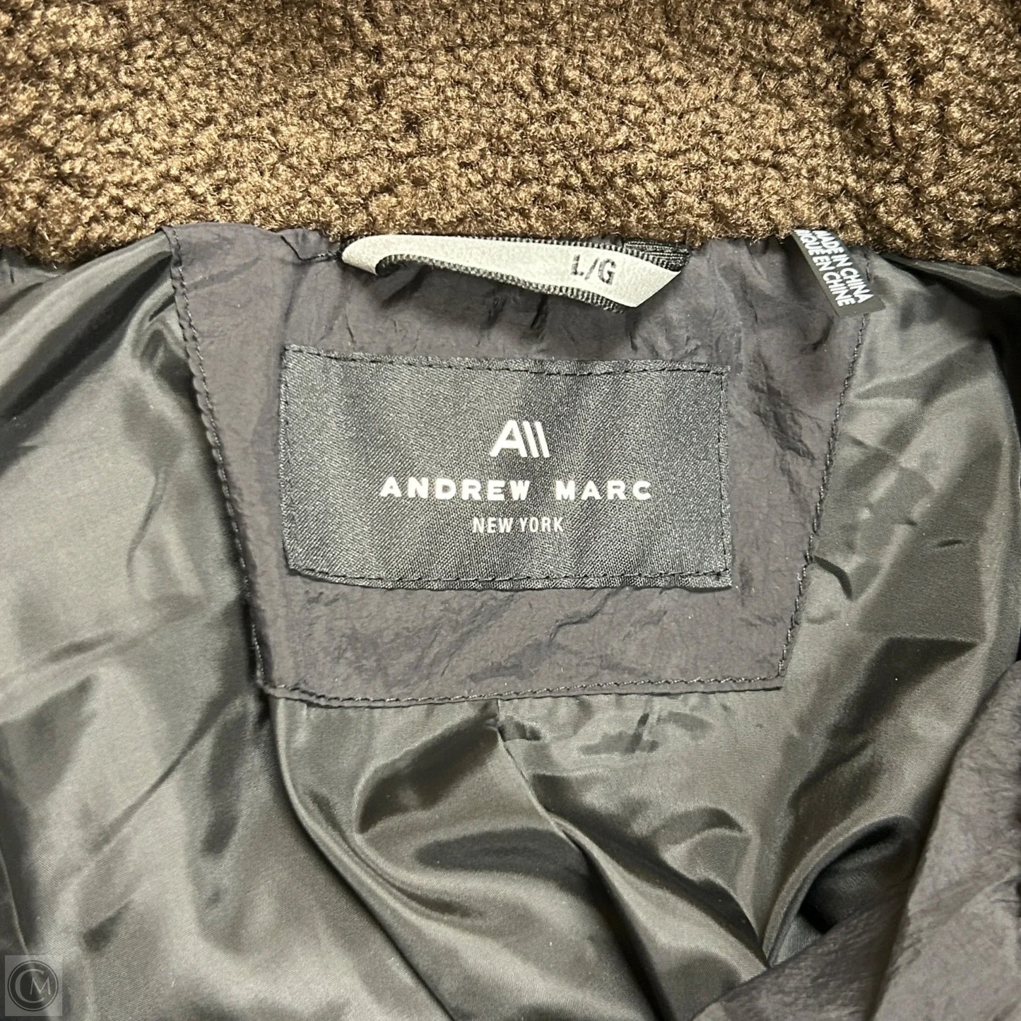 Coat Puffer & Quilted By Andrew Marc In Black, Size: L