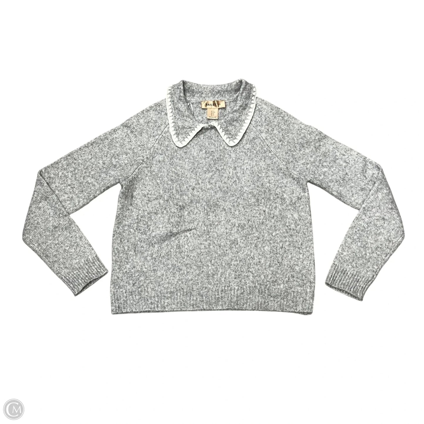Sweater By Bailey 44 In Grey & White, Size: S