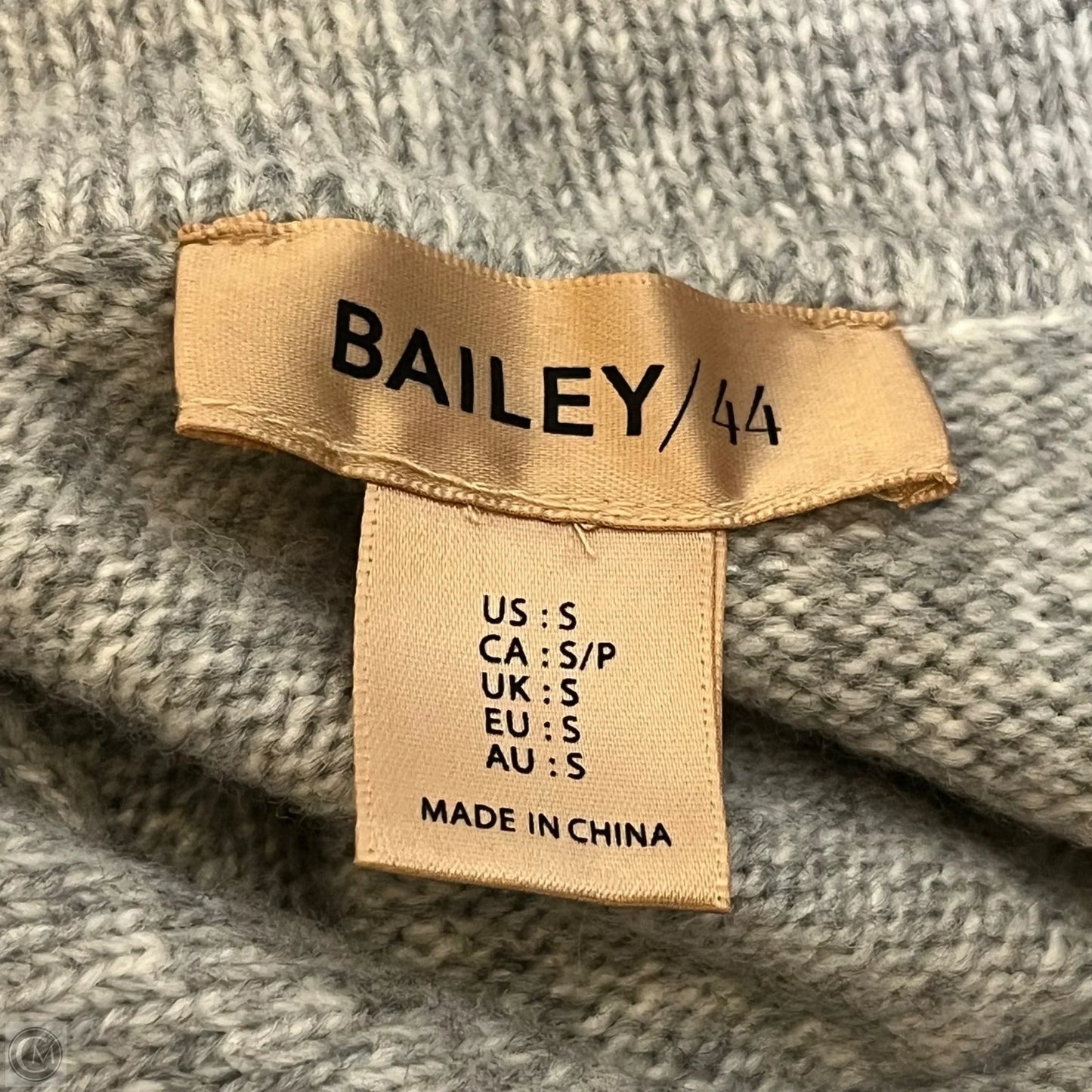 Sweater By Bailey 44 In Grey & White, Size: S