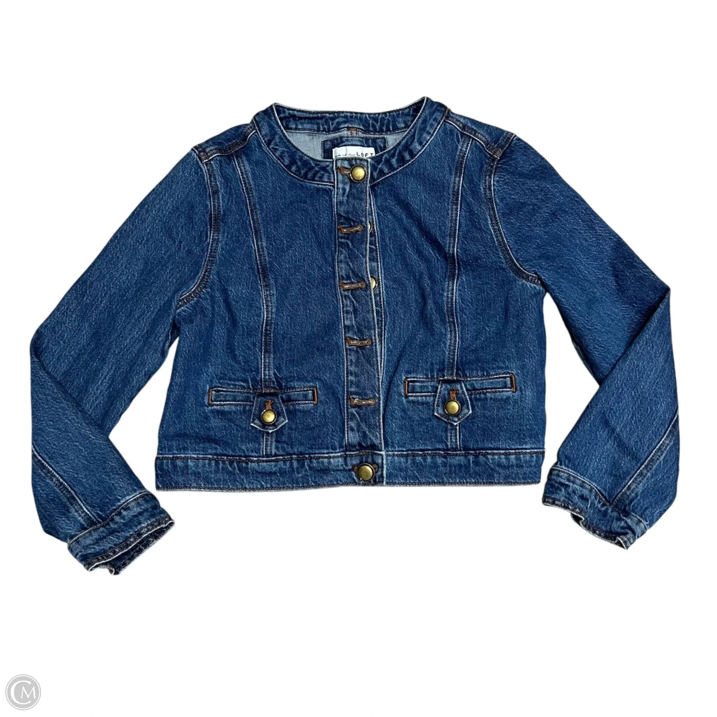 Jacket Denim By Loft In Blue Denim, Size: M