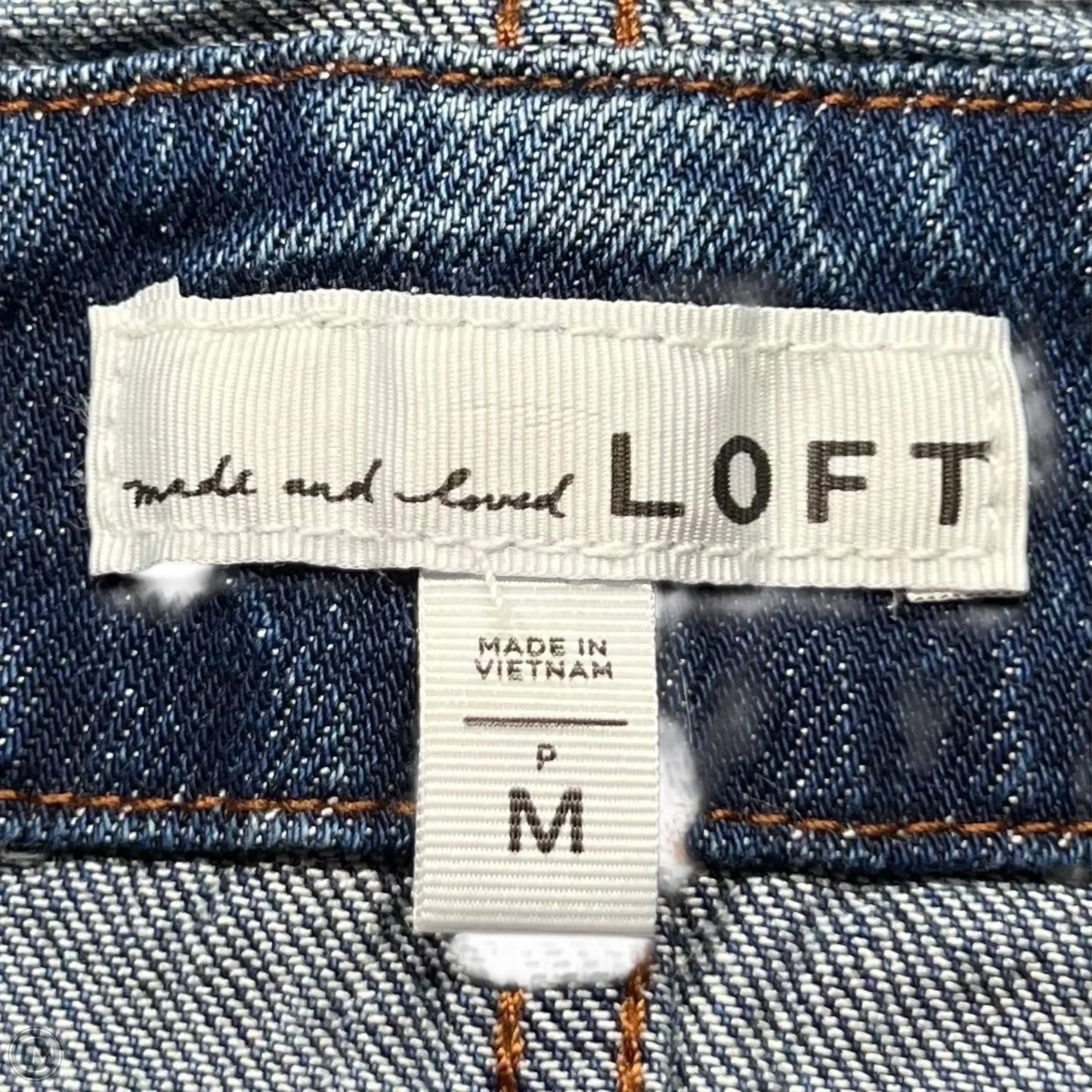 Jacket Denim By Loft In Blue Denim, Size: M