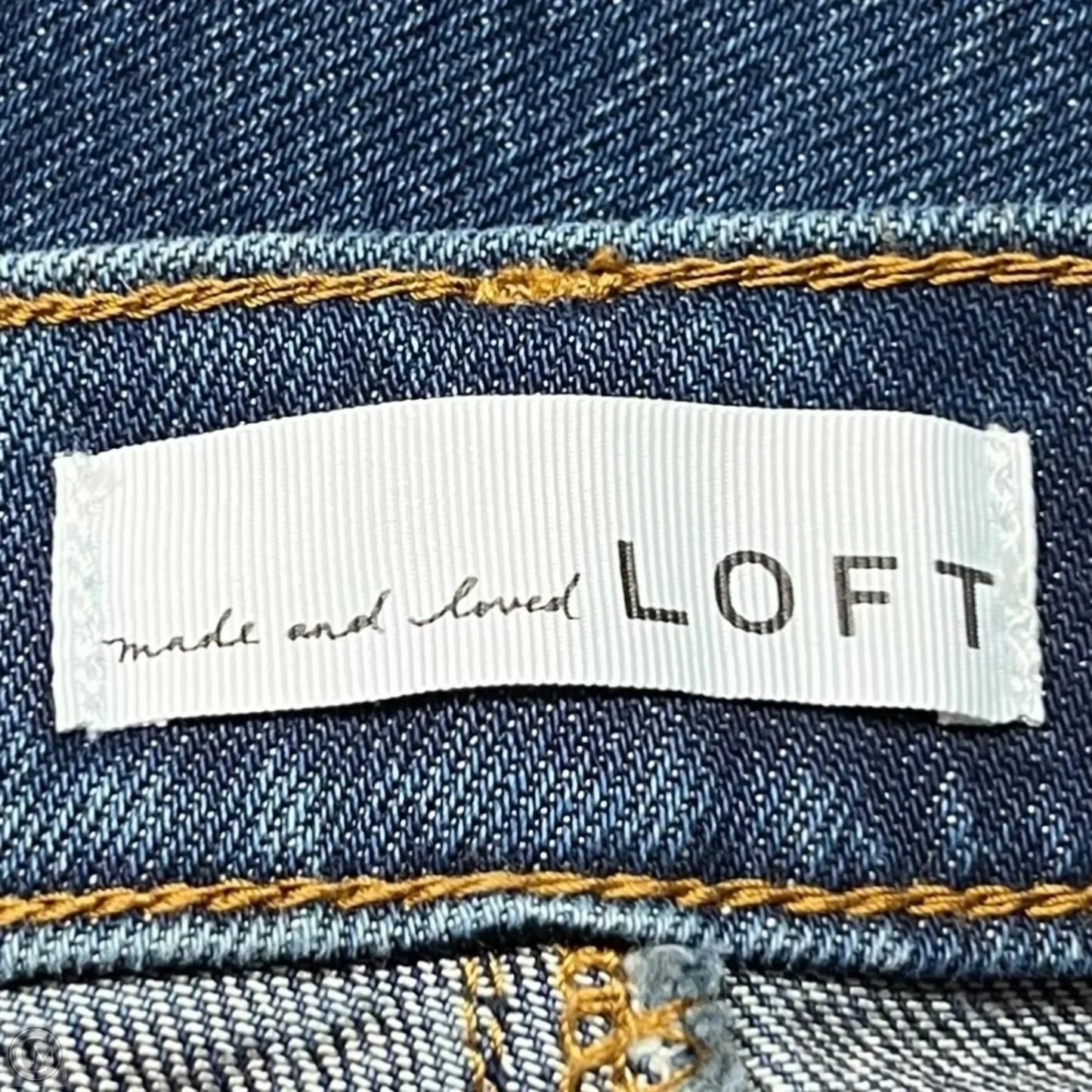 Jeans Straight By Loft In Blue Denim, Size: 10