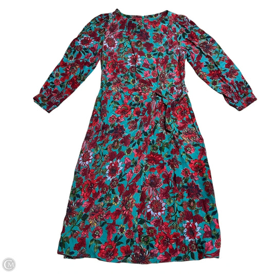 Dress Casual Maxi By Talbots In Blue & Red, Size: Mp