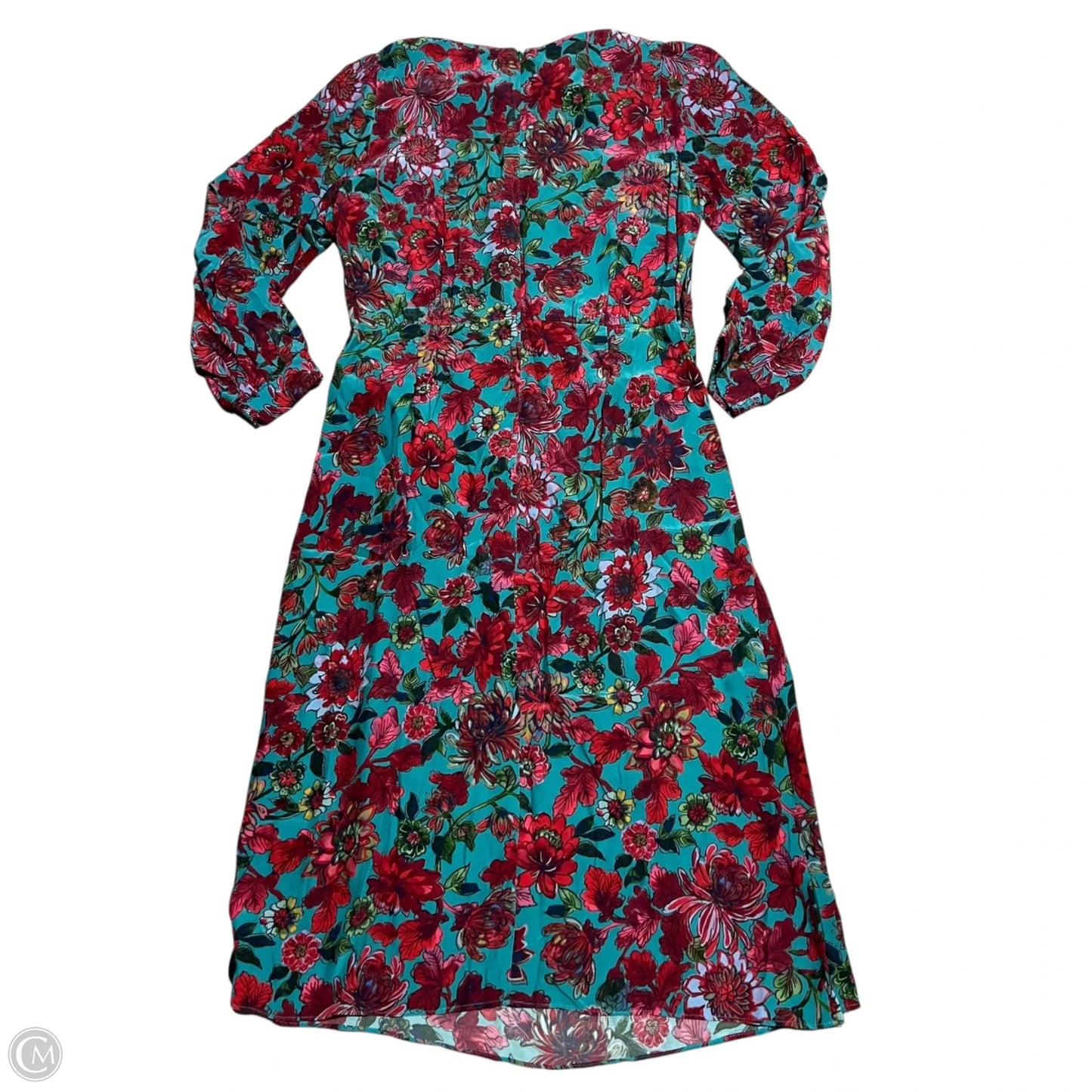 Dress Casual Maxi By Talbots In Blue & Red, Size: Mp