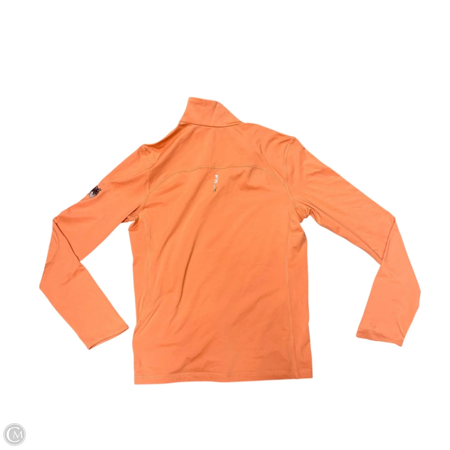 Athletic Top Long Sleeve Collar By Ralph Lauren In Orange, Size: M