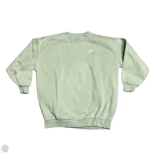 Athletic Sweatshirt Crewneck By Nike In Green, Size: M