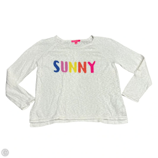 Sweater Designer By Lilly Pulitzer In Orange & White, Size: Xxl