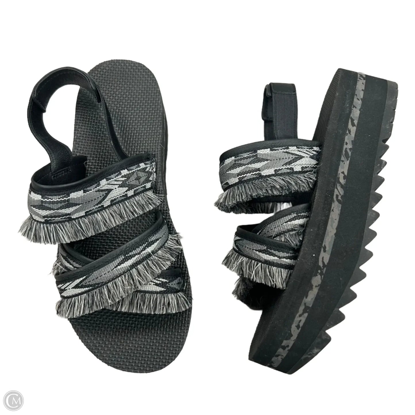 Sandals Heels Platform By Teva In Black, Size: 9
