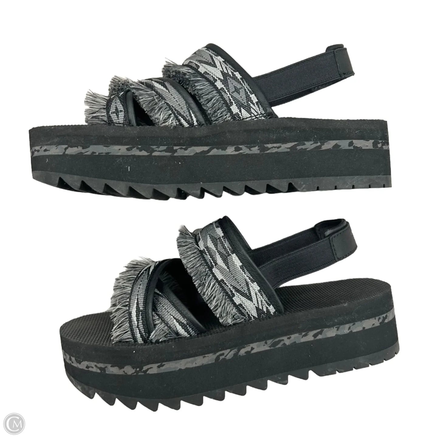 Sandals Heels Platform By Teva In Black, Size: 9