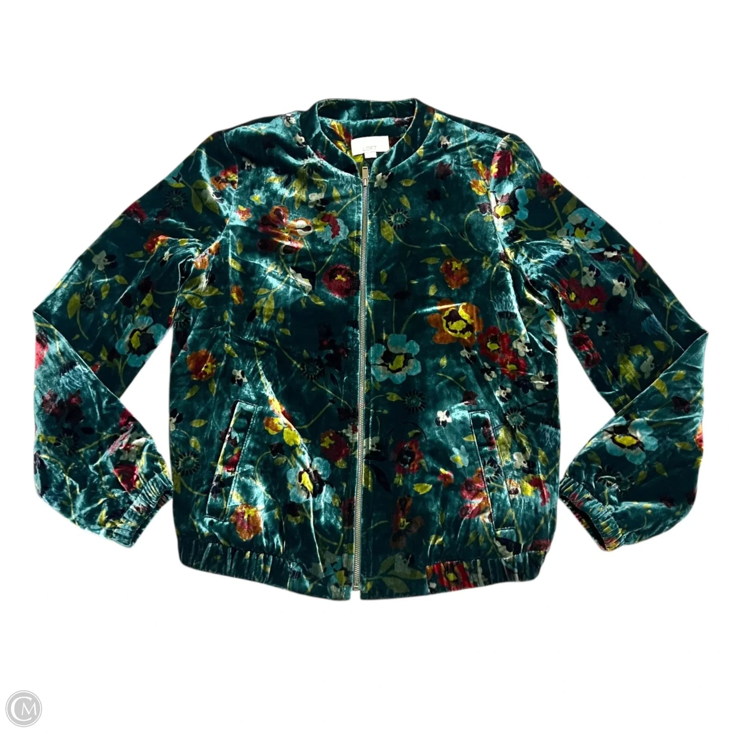 Jacket Other By Loft In Green & Red, Size: Xs