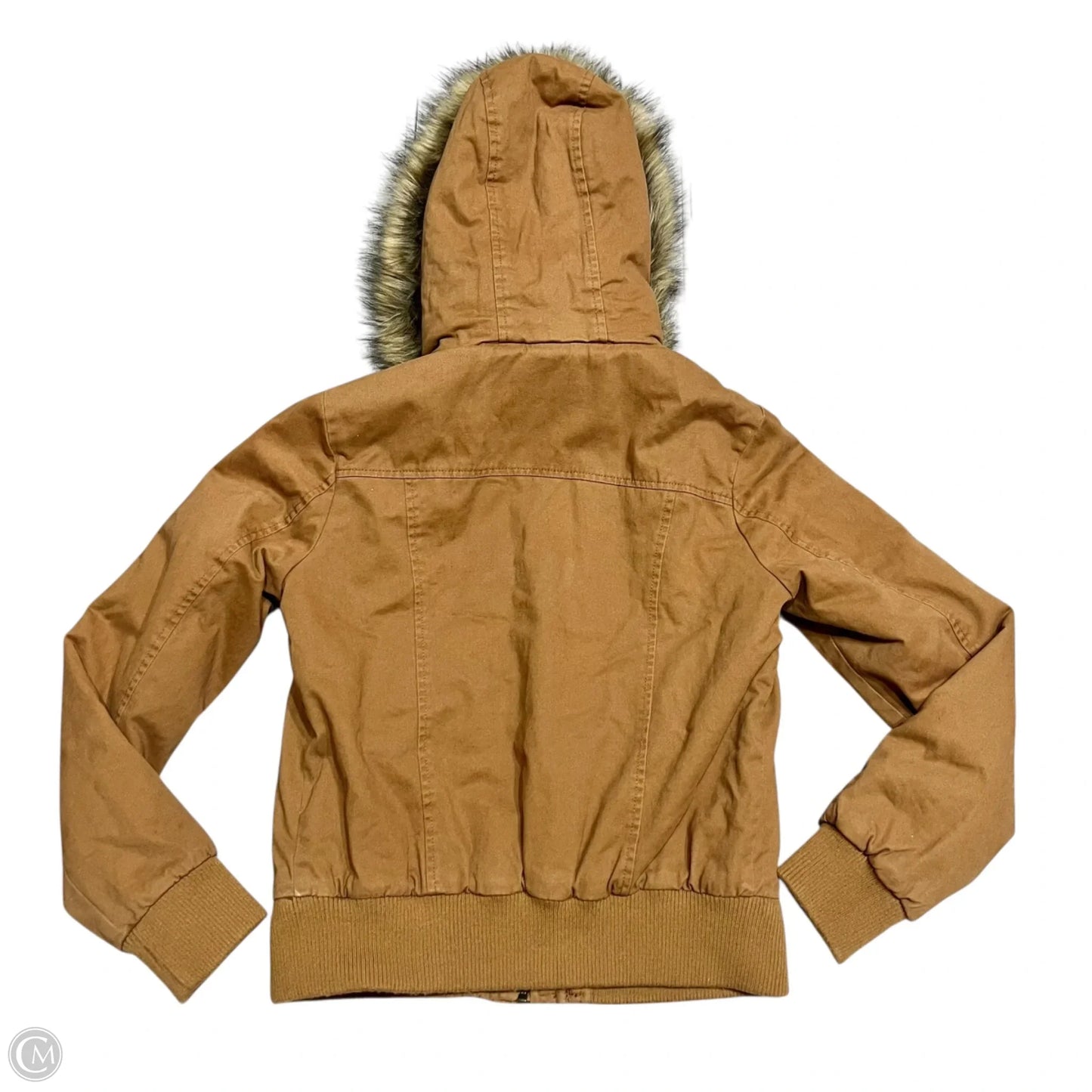 Coat Faux Fur & Sherpa By Sebby In Tan, Size: S