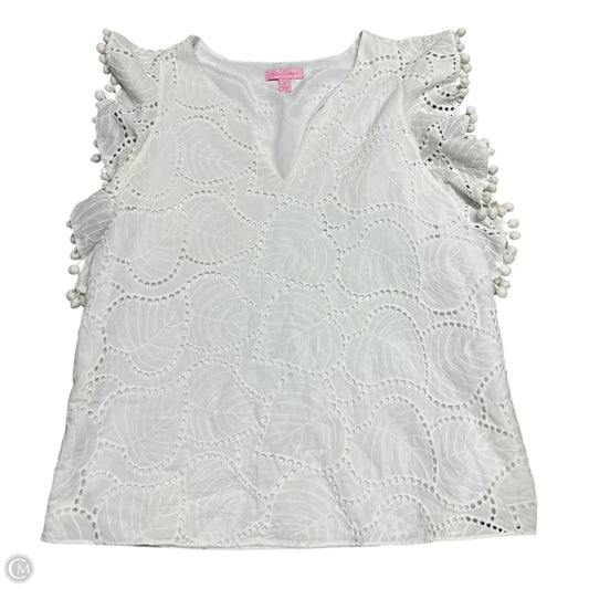 Top Sleeveless Designer By Lilly Pulitzer In White, Size: S