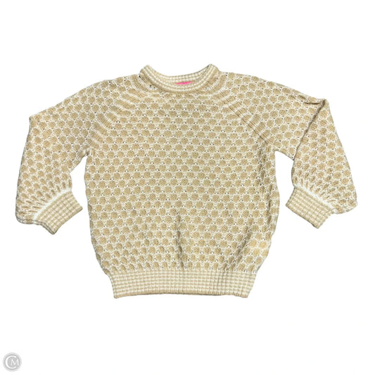 Sweater Designer By Lilly Pulitzer In Tan & White, Size: S