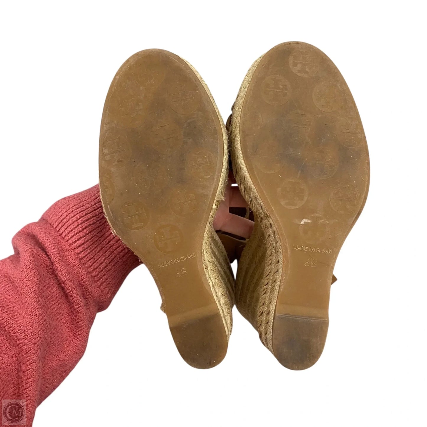 Sandals Designer By Tory Burch In Blue & Brown, Size: 6