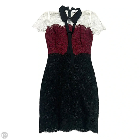 Dress Designer By Sandro In Black & Red, Size: S