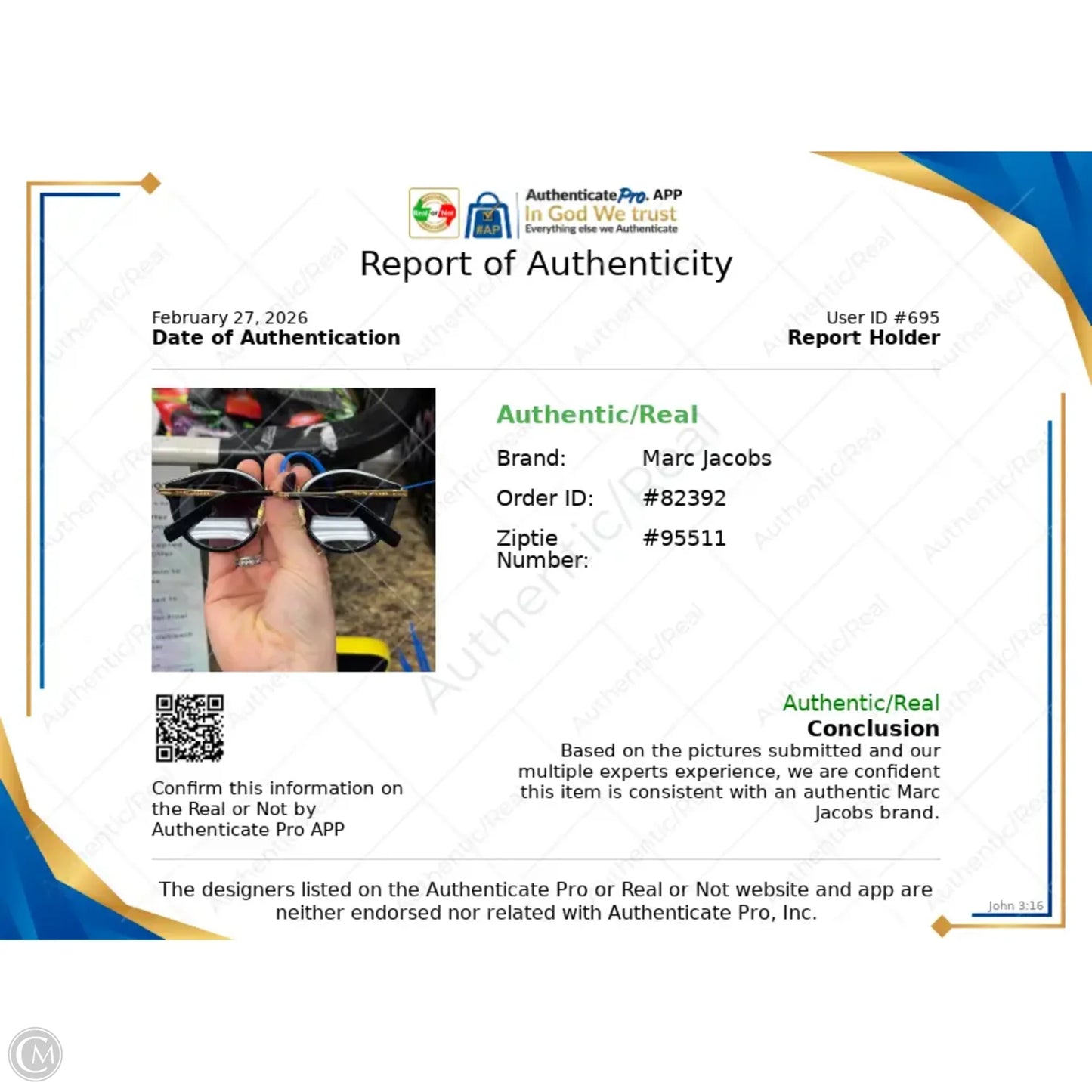 Sunglasses Luxury Designer By Marc Jacobs