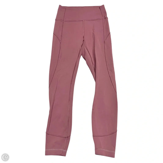 Athletic Leggings By Lululemon In Mauve, Size: 4
