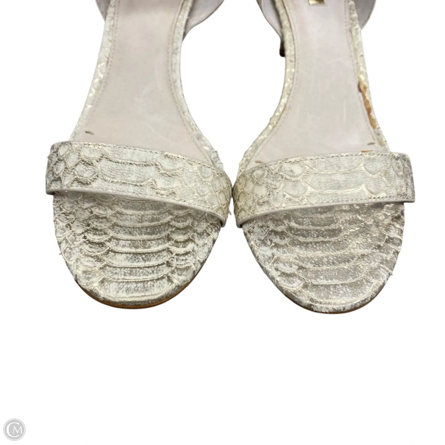 Sandals Heels Stiletto By Louise Et Cie In Gold, Size: 12
