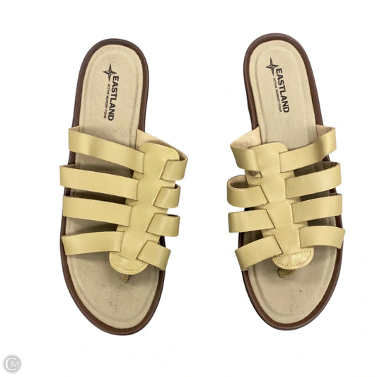 Sandals Heels Platform By Eastland In Tan, Size: 12
