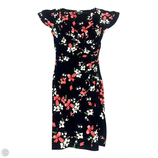 Dress Party Midi By Lauren By Ralph Lauren In Blue & Orange, Size: Xs