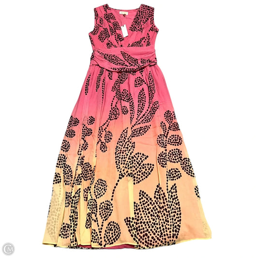 Dress Casual Maxi By Anthropologie In Orange & Pink, Size: Xs