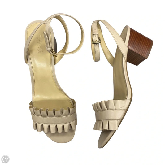 Sandals Heels Block By Michael By Michael Kors In Taupe, Size: 9