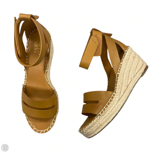 Sandals Heels Wedge By Franco Sarto In Tan, Size: 9