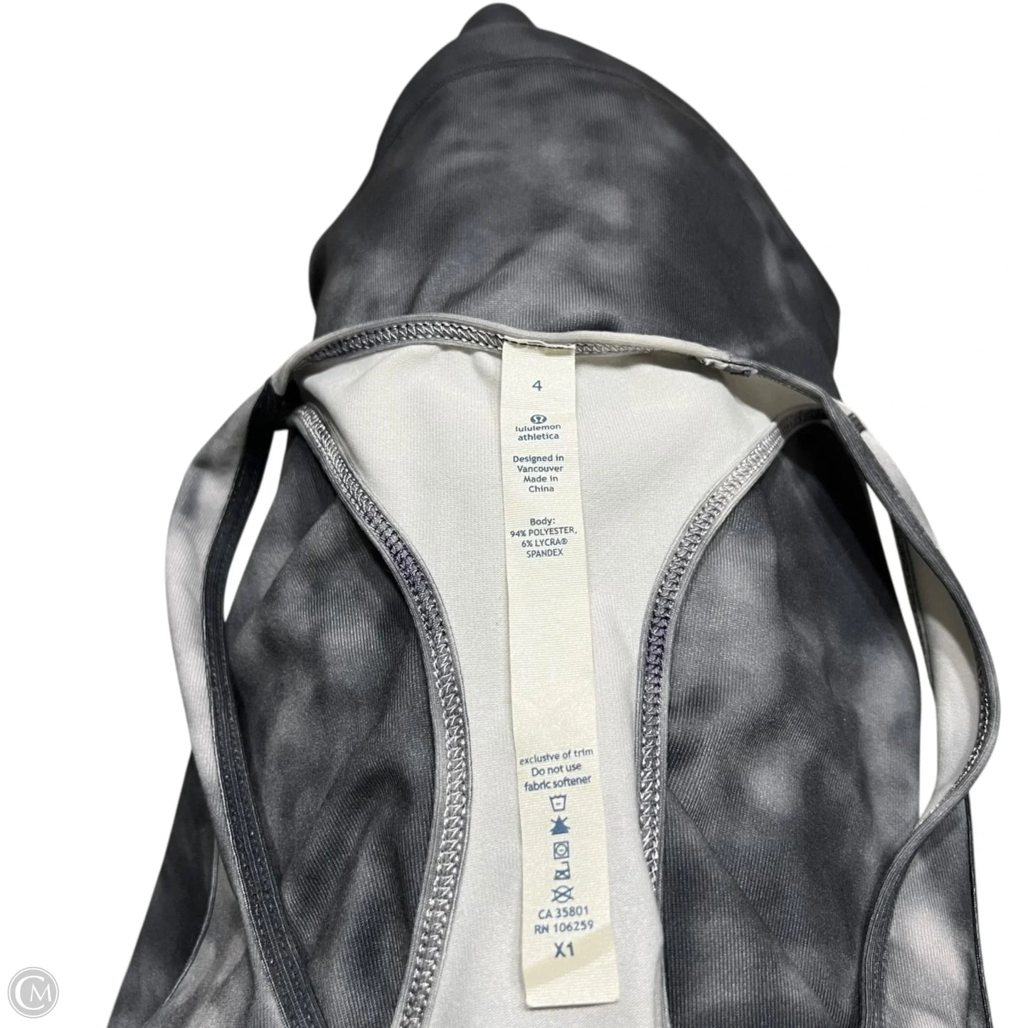 Athletic Tank Top By Lululemon In Grey & White, Size: S