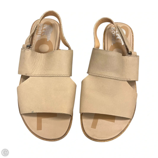 Sandals Flats By Sorel In Tan, Size: 8.5