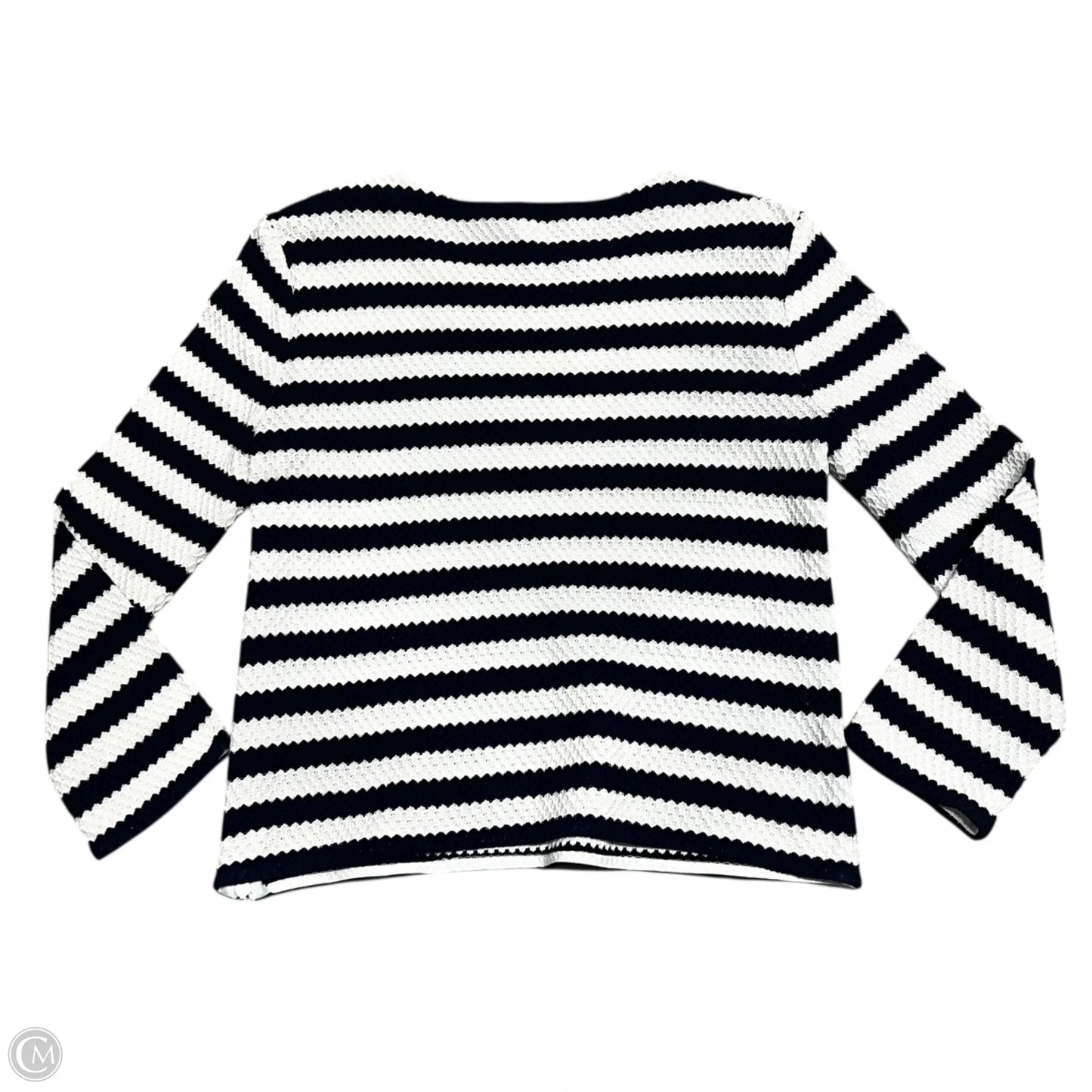 Top 3/4 Sleeve Designer By Diane Von Furstenberg In Blue & White, Size: Xs