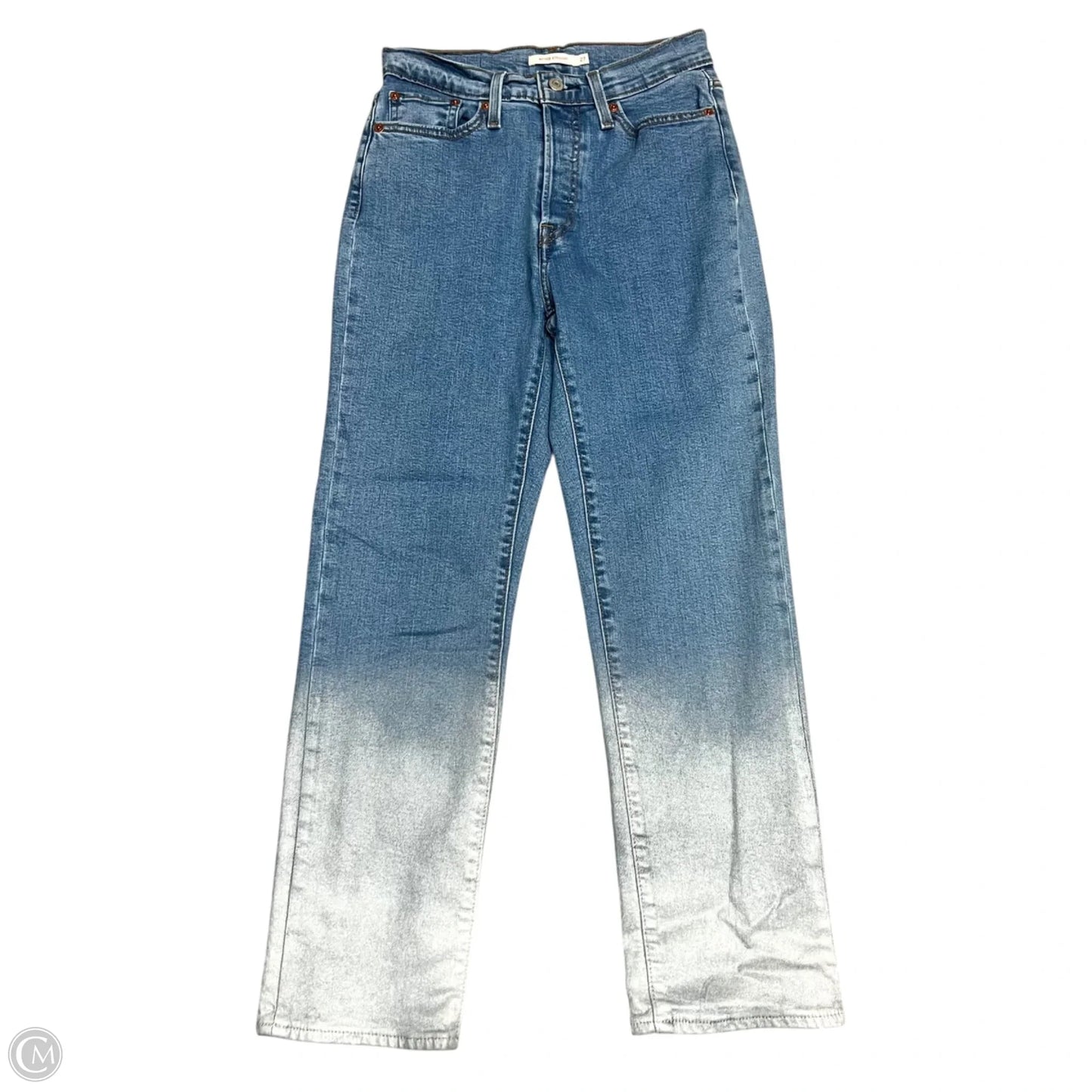 Jeans Straight By Levis In Blue Denim, Size: 4